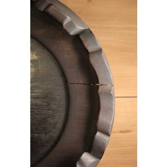 帝室技芸員 三代 清風与平 秘色釉山水浮文尊式花瓶　P186 