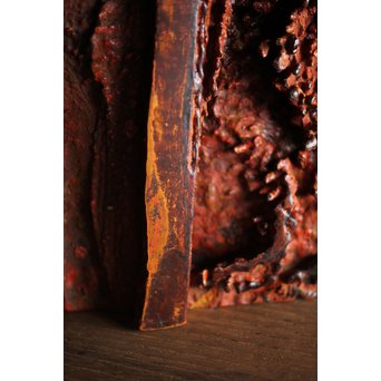 漆塊 堆漆 硯屏　Q106 