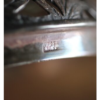 二代 諏訪蘇山 純銀火屋 青磁袴腰香炉　P188 