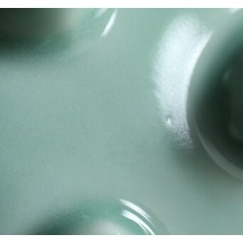 二代 諏訪蘇山 純銀火屋 青磁袴腰香炉　P188 