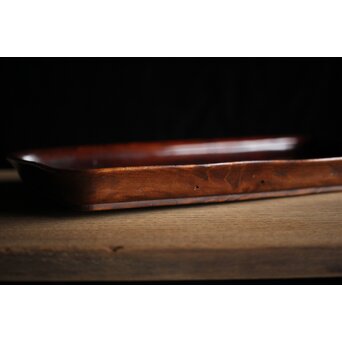 肥松/ヤニ松 長方煎茶盆　X234 