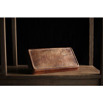 肥松/ヤニ松 長方煎茶盆　X234 