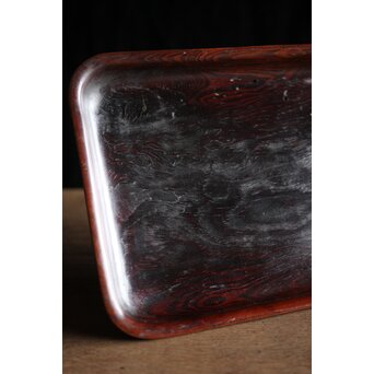 肥松/ヤニ松 長方煎茶盆　X234 