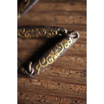 MOVADO 鉄外装 金象嵌アンティーク懐中時計　M208 