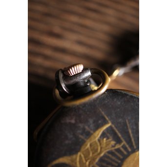 MOVADO 鉄外装 金象嵌アンティーク懐中時計　M208 