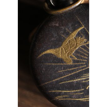 MOVADO 鉄外装 金象嵌アンティーク懐中時計　M208 