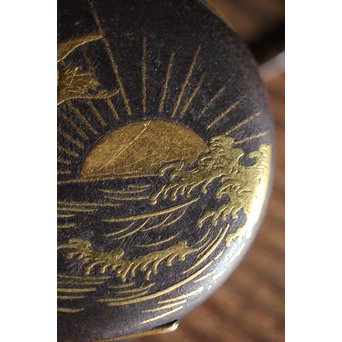 MOVADO 鉄外装 金象嵌アンティーク懐中時計　M208 