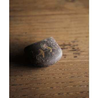 刀装具 金銀象嵌鉄打出柄金具　M210 