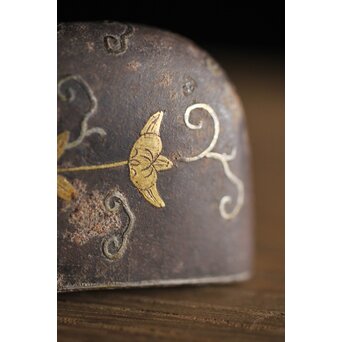 刀装具 金銀象嵌鉄打出柄金具　M210 