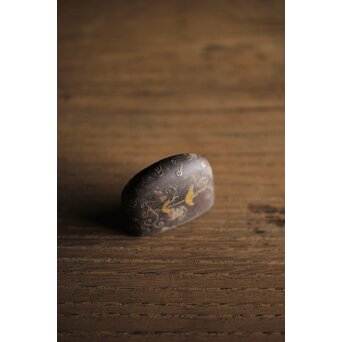 刀装具 金銀象嵌鉄打出柄金具　M210 