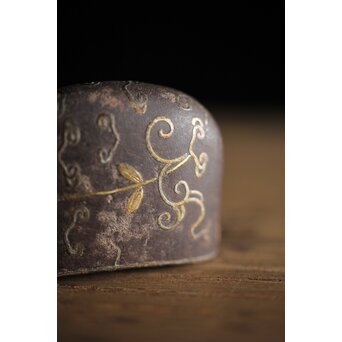 刀装具 金銀象嵌鉄打出柄金具　M210 