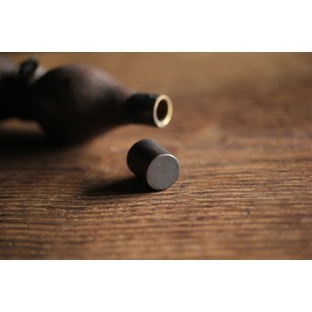 銀象嵌 鉄打出瓢型 火薬入/一輪挿　M211 