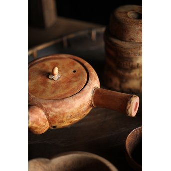 竹根 煎茶道具一式 急須 湯冷 茶入 煎茶椀　U215 