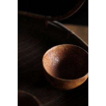 竹根 煎茶道具一式 急須 湯冷 茶入 煎茶椀　U215 