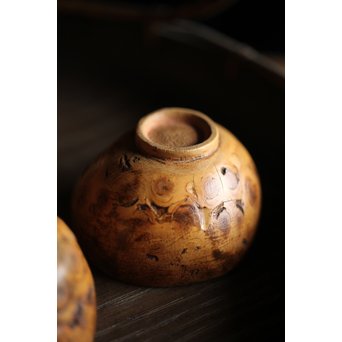 竹根 煎茶道具一式 急須 湯冷 茶入 煎茶椀　U215 