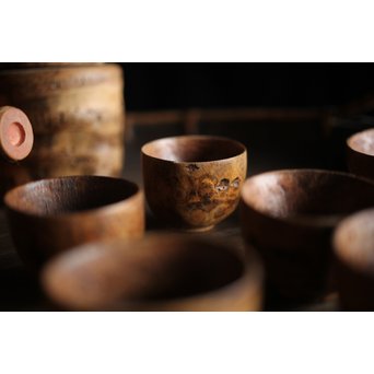 竹根 煎茶道具一式 急須 湯冷 茶入 煎茶椀　U215 