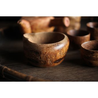 竹根 煎茶道具一式 急須 湯冷 茶入 煎茶椀　U215 