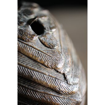 古銅鍍金 金銅鶉香炉　M212 