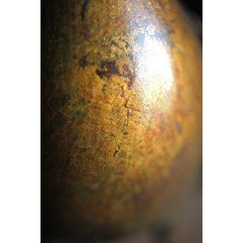 古銅鍍金 金銅鶉香炉　M212 