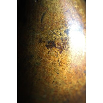 古銅鍍金 金銅鶉香炉　M212 