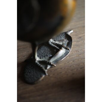 古銅鍍金 金銅鶉香炉　M212 