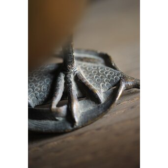 古銅鍍金 金銅鶉香炉　M212 