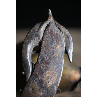 古銅鍍金 金銅鶉香炉　M212 