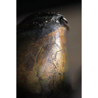 古銅鍍金 金銅鶉香炉　M212 