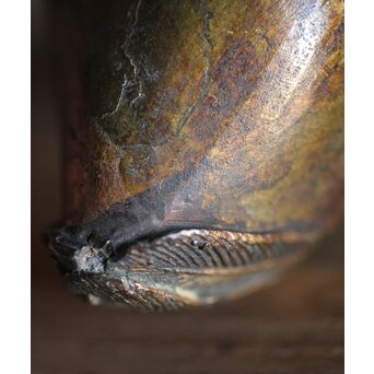 古銅鍍金 金銅鶉香炉　M212 