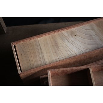 稀少材 総玉杢欅 小箱　X237 