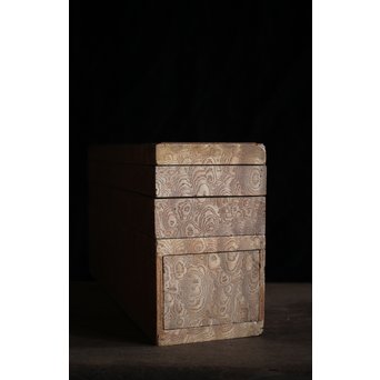 稀少材 総玉杢欅 小箱　X237 