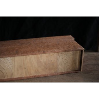 稀少材 総玉杢欅 小箱　X237 