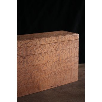 稀少材 総玉杢欅 小箱　X237 