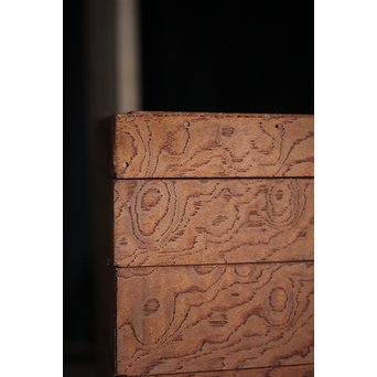 稀少材 総玉杢欅 小箱　X237 