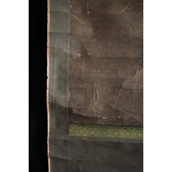 新田猫絵 紙本水墨 掛軸　Z215 