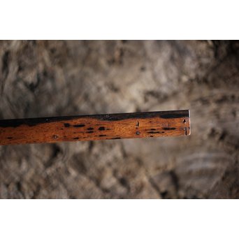 水墨観瀑図如し 黒柿香盆/煎茶盆　X238 