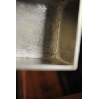 十世 中川浄益/淳三郎 喜見城毛彫 銀升/ぐい呑み 十二代 黒田正玄箱書　M213 