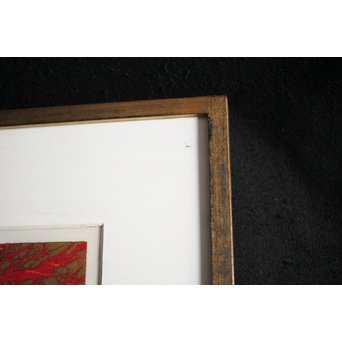 星襄一【赤い枝】木版画額装　Z216 