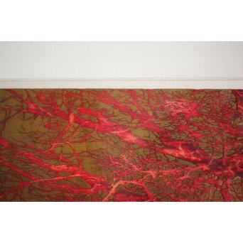 星襄一【赤い枝】木版画額装　Z216 