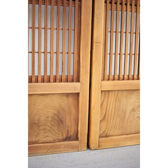 障子枠付 白木格子戸 2枚1組　L1024YD 