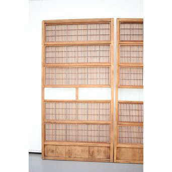 障子枠付 白木格子戸 2枚1組　L1024YD 