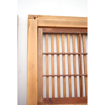 障子枠付 白木格子戸 2枚1組　L1024YD 