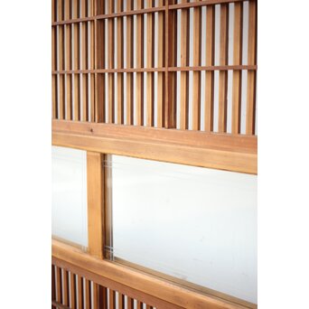 障子枠付 白木格子戸 2枚1組　L1024YD 