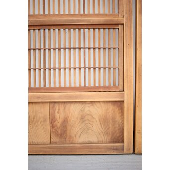 障子枠付 白木格子戸 2枚1組　L1024YD 