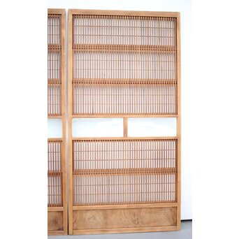 障子枠付 白木格子戸 2枚1組　L1024YD 