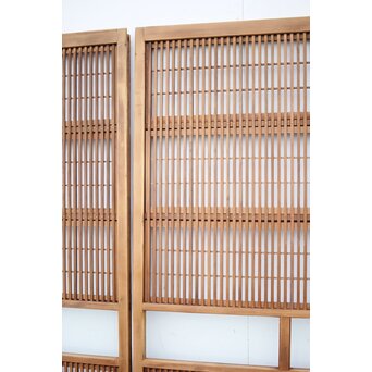 障子枠付 白木格子戸 2枚1組　L1024YD 