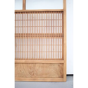 障子枠付 白木格子戸 2枚1組　L1024YD 低めの腰板