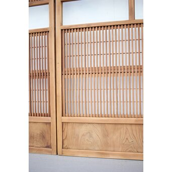 障子枠付 白木格子戸 2枚1組　L1024YD 