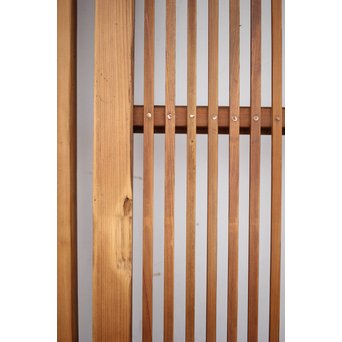 にかわガラス 白木格子戸 2枚1組　L1025 