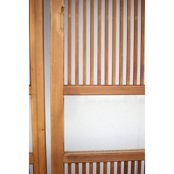 にかわガラス 白木格子戸 2枚1組　L1025 